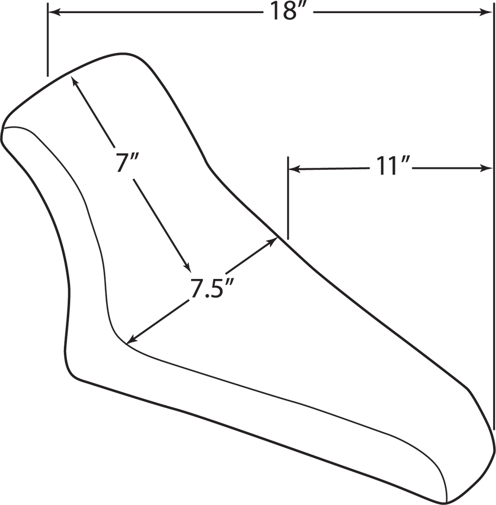 DRAG SPECIALTIES Lo Rider Solo Seat - Rigid Mount DS907540