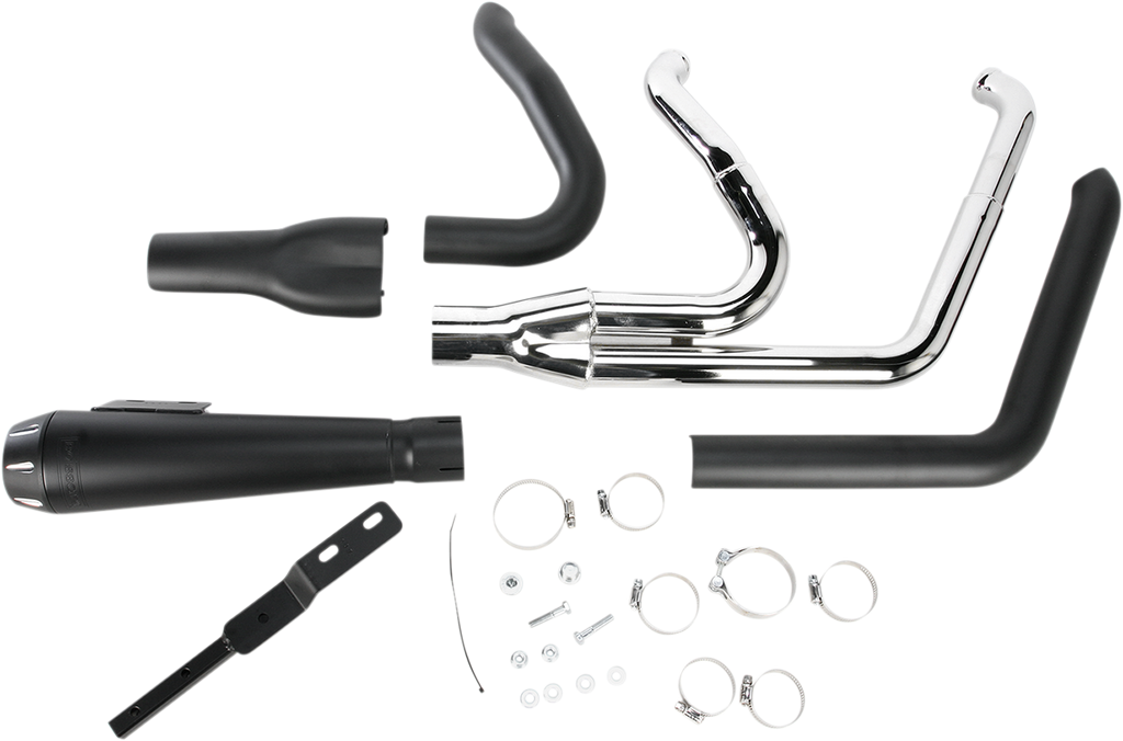 BASSANI XHAUST 2:1 Exhaust - Black - Short - Breakout 1S32RB