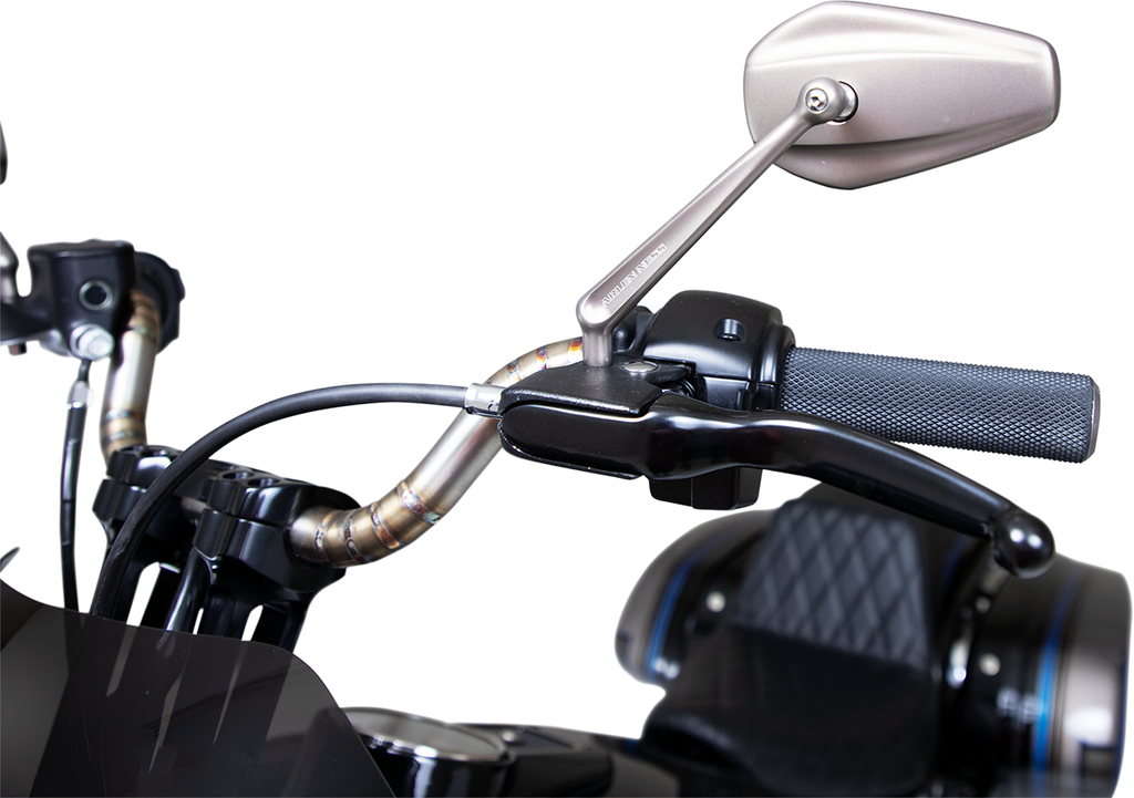 ARLEN NESS Mirror - Mini Stocker - Side View - Oval - Titanium - Left 13-168