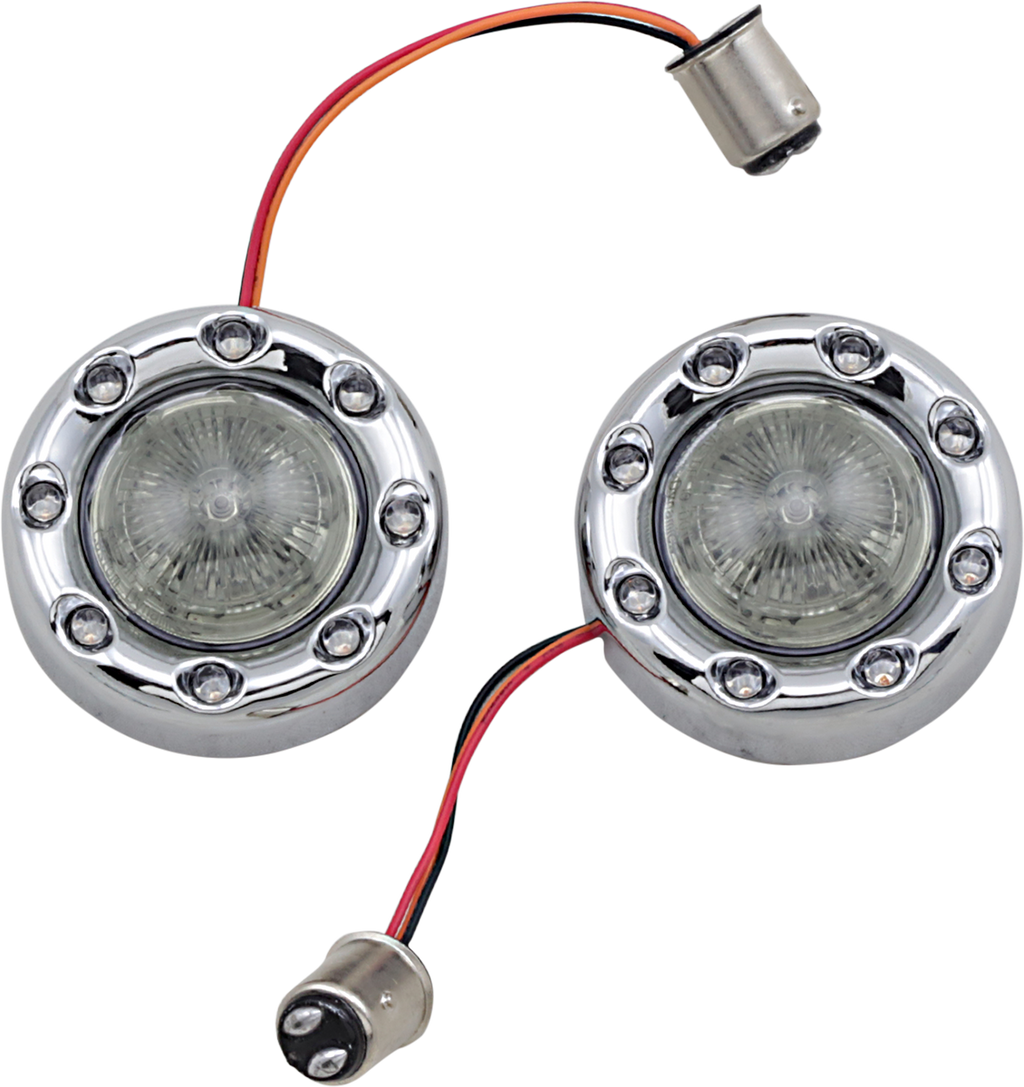 CUSTOM DYNAMICS Bullet Turn Signal 1157 - Chrome - Smoke Lens PB-BR-RR-57-CS