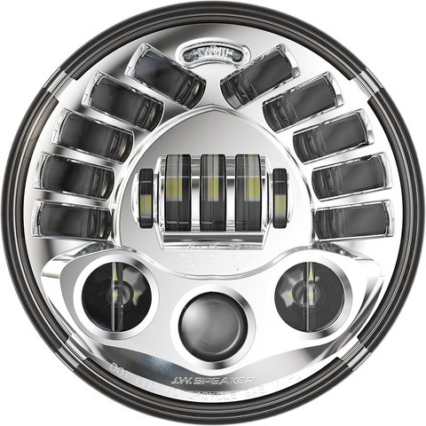 CUSTOM DYNAMICS Adaptive Headlight with Adapter - 7" - Chrome PB-7A-14-C