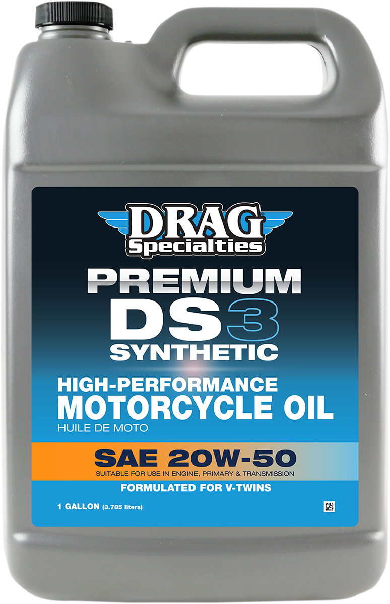 DRAG SPECIALTIES OIL DS3 Synthetic Engine Oil - 20W-50 - 1 U.S. gal 198927
