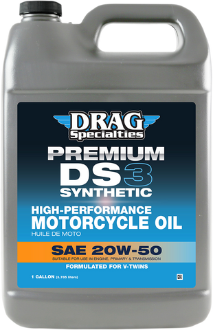 DRAG SPECIALTIES OIL DS3 Synthetic Engine Oil - 20W-50 - 1 U.S. gal 198927