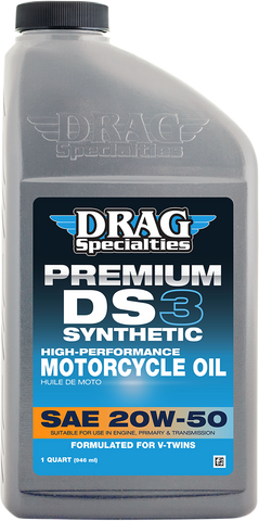 DRAG SPECIALTIES OIL DS3 Synthetic Engine Oil - 20W-50 - 1 U.S. quart 198921
