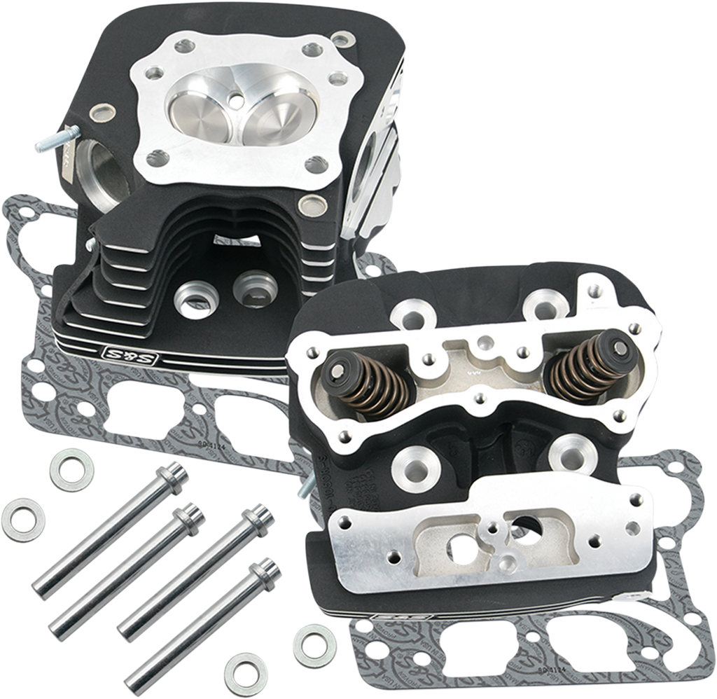 S&S CYCLE Super Stock* Cylinder Heads - Twin Cam - Black 900-0251