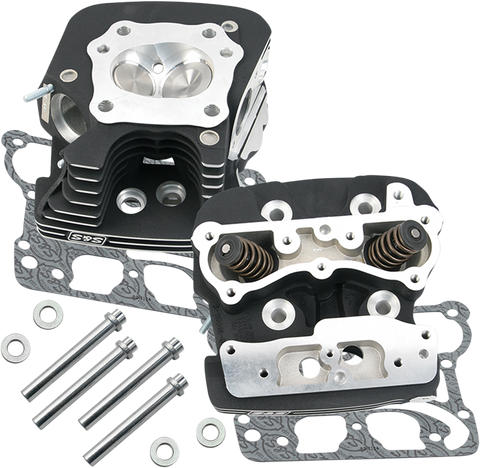 S&S CYCLE Super Stock* Cylinder Heads - Twin Cam - Black 900-0251