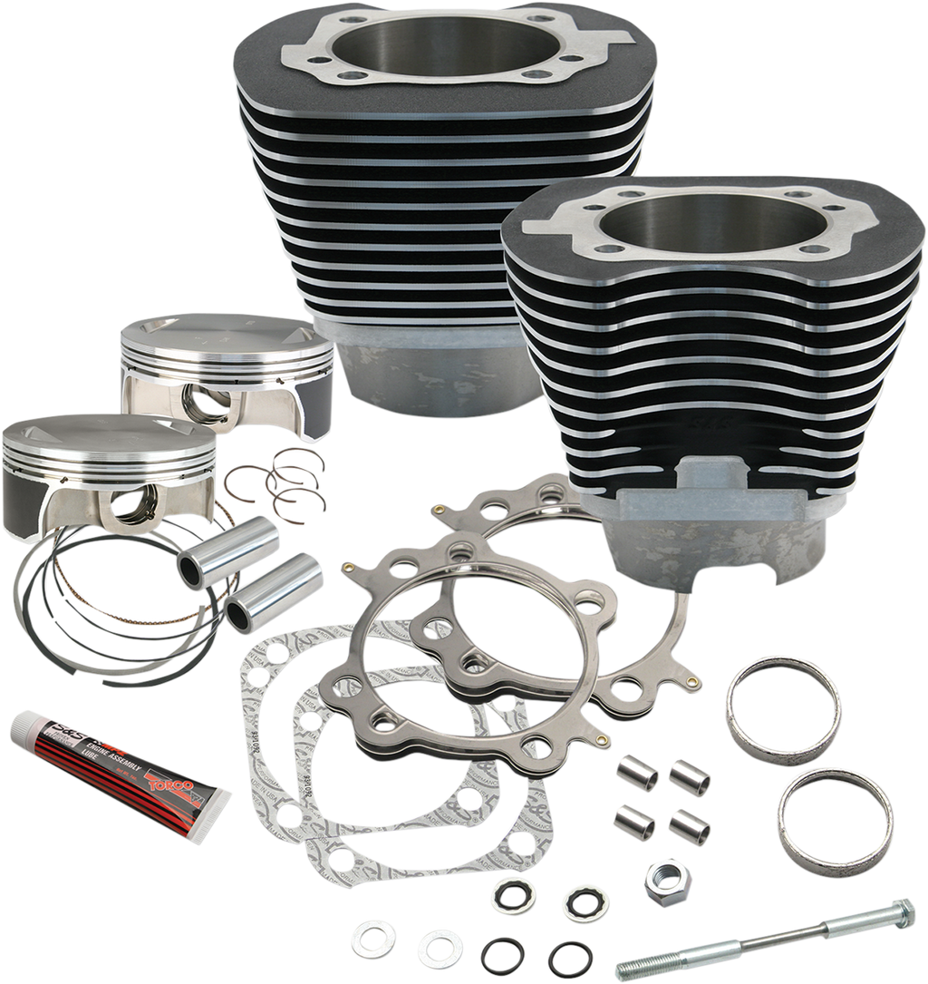 S&S CYCLE 117" Big Bore Cylinder Kit - Twin Cam - Black 910-0221