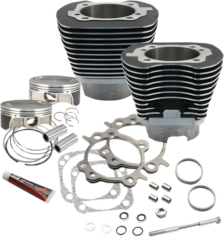 S&S CYCLE 117" Big Bore Cylinder Kit - Twin Cam - Black 910-0221