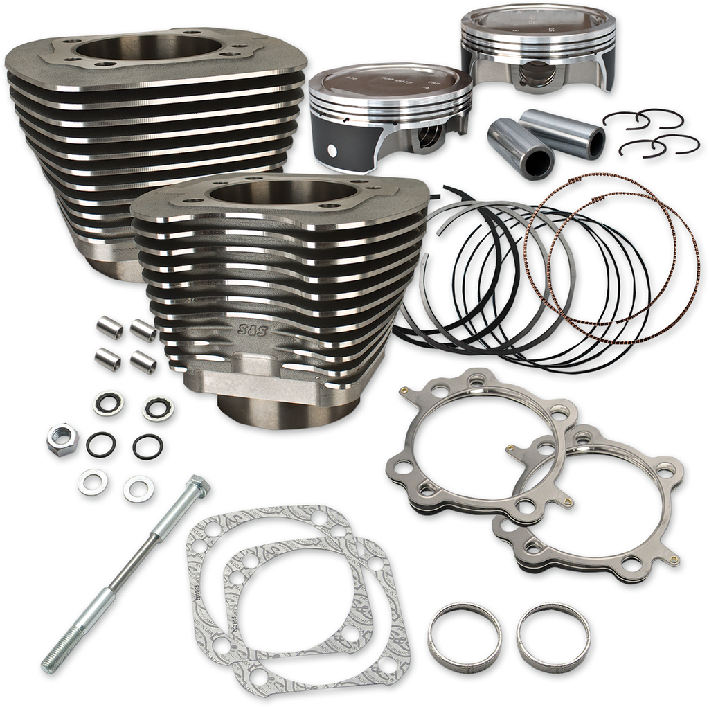 S&S CYCLE 124" Big Bore Cylinder Kit - Twin Cam - Black 910-0338
