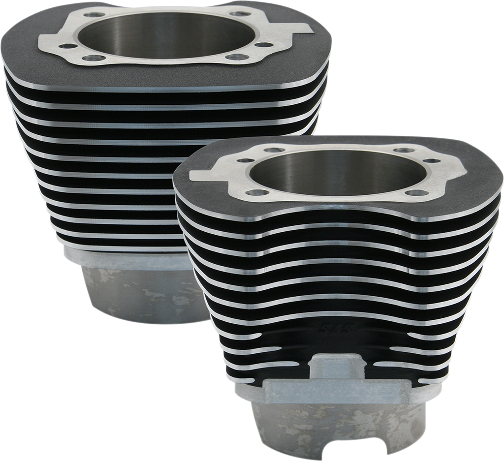 S&S CYCLE Cylinders - 4.125" - Black 910-0401