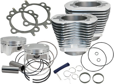 S&S CYCLE 4" Big Bore Bolt-In Sidewinder? Cylinder Kit - 100" - Silver 910-0642