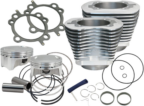 S&S CYCLE 4" Big Bore Bolt-In Sidewinder? Cylinder Kit - 110" - Silver 910-0650