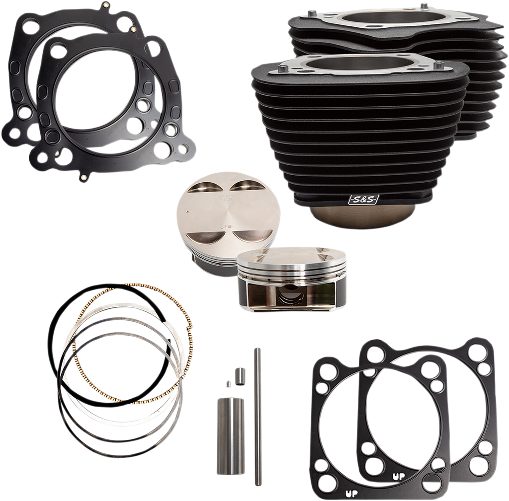 S&S CYCLE 124" Big Bore Cylinder Kit - M8 - Black 910-0681