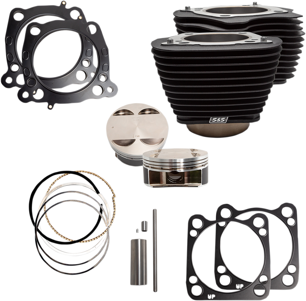 S&S CYCLE 128" Big Bore Cylinder Kit - M8 - Black 910-0685