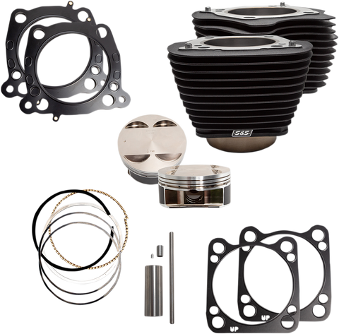 S&S CYCLE 128" Big Bore Cylinder Kit - M8 - Black 910-0685