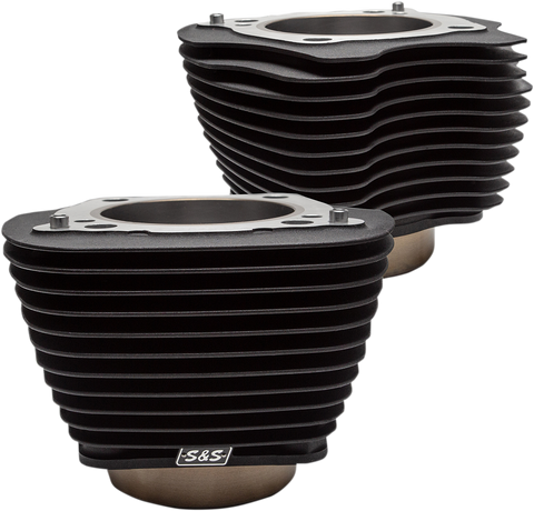 S&S CYCLE Cylinders - 4.25" - M8 - Black - Non-Highlighted Fins 910-0683