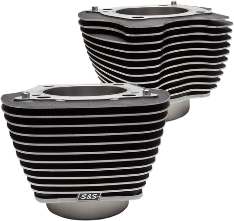 S&S CYCLE Cylinders - 4.25" - M8 - Black - Highlighted Fins 910-0682