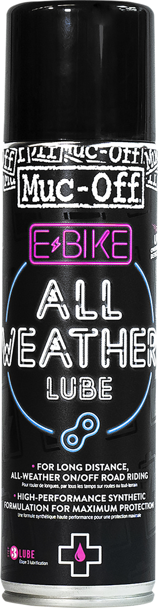 MUC-OFF USA Ebike All-Weather Lube - 8.4 U.S. fl oz. - Aerosol 20283US