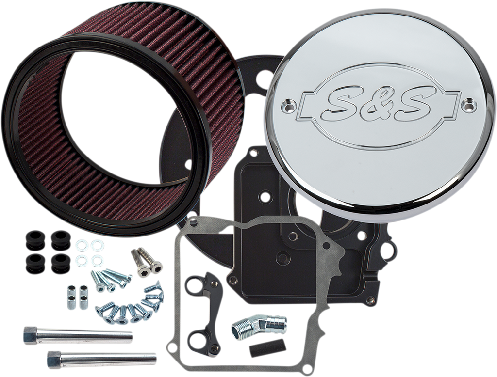 S&S CYCLE Air Cleaner Kit with Cover - S&S Logo Cover 170-0295E