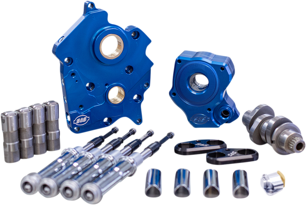 S&S CYCLE Cam Chest Kit with Plate - Chain Drive - Water Cooled - 475 Cam - Chrome Pushrods - M8 310-1000B