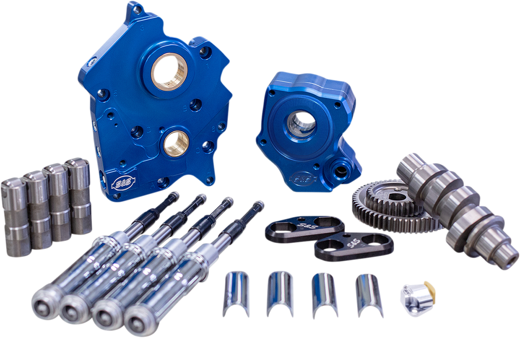 S&S CYCLE Cam Chest Kit with Plate - Chain Drive - Oil Cooled - 475 Cam - Black Pushrods - M8 310-1012B
