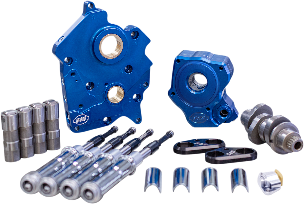 S&S CYCLE Cam Chest Kit with Plate - Chain Drive - Oil Cooled - 475 Cam - Chrome Pushrods - M8 310-1004B