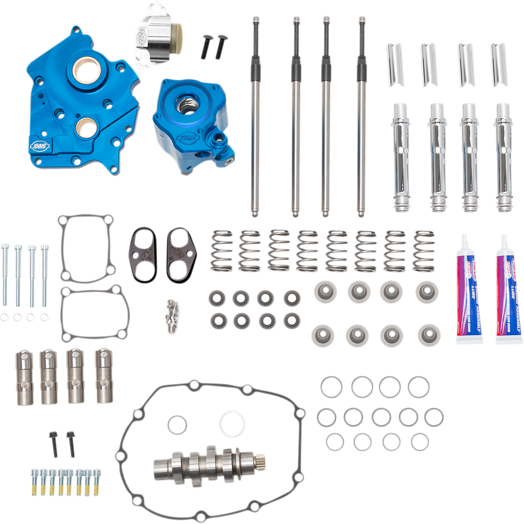 S&S CYCLE Cam Chest Kit with Plate - Chain Drive - Water Cooled - 550 Cam - Chrome Pushrods - M8 310-1080B