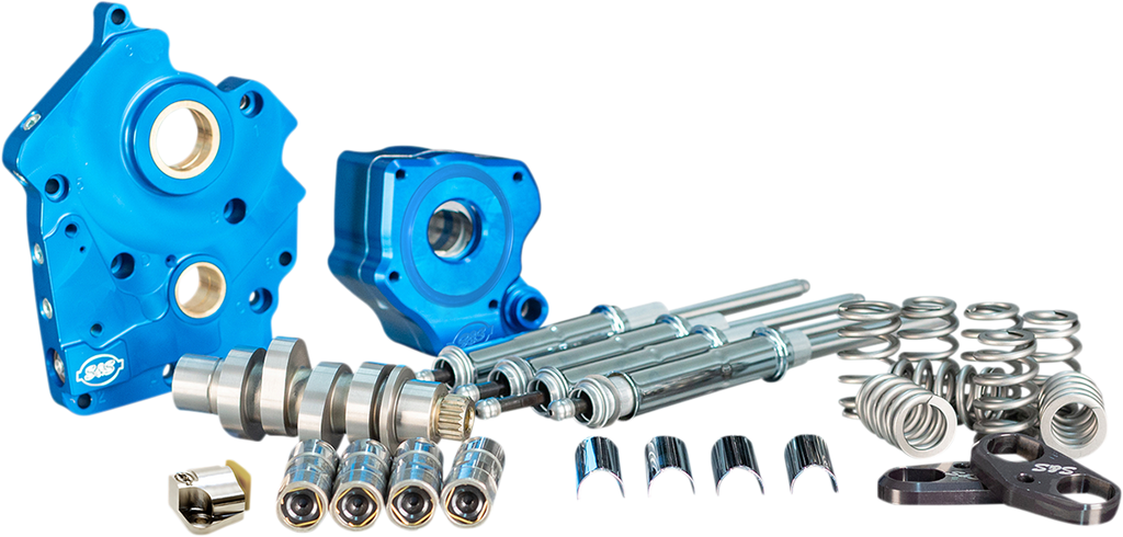 S&S CYCLE Cam Chest Kit with Plate - Chain Drive - Oil Cooled - 550 Cam - Chrome Pushrods - M8 310-1082B