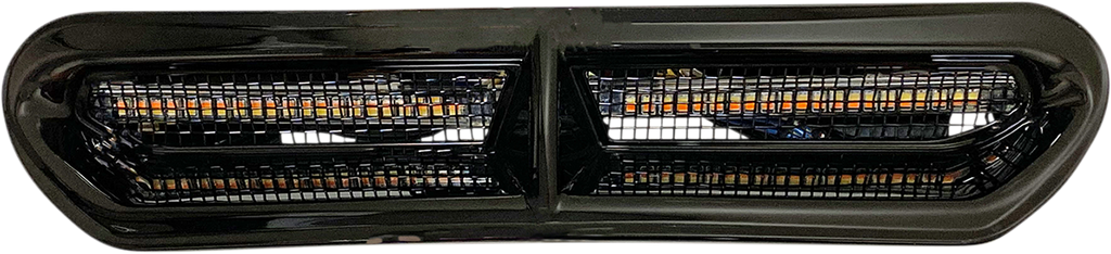 CUSTOM DYNAMICS LED Vent Insert - Amber/White - Black w/ Black Mesh CD-VENT-AW2-BB