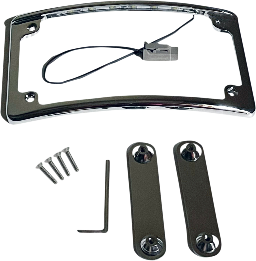 CUSTOM DYNAMICS LED License Plate Frame - CVO - Chrome LPF-RAD-CVO-C