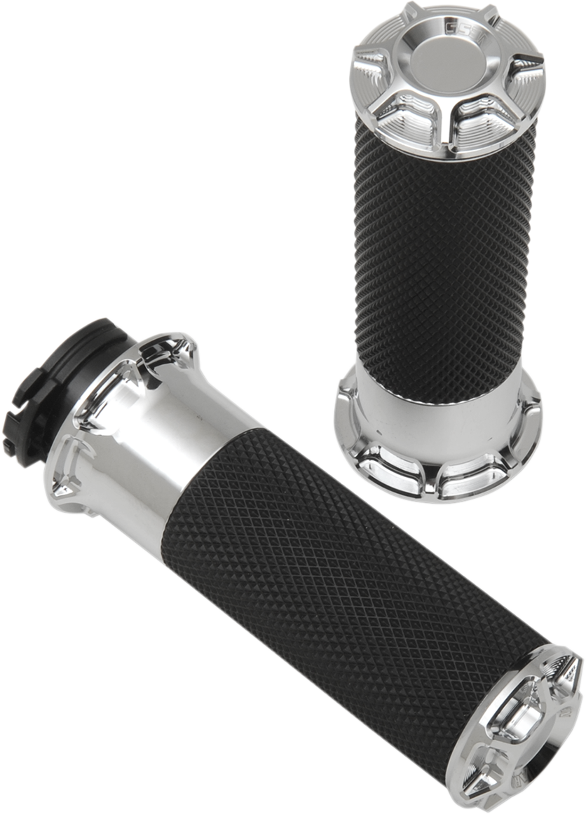 ARLEN NESS Grips - Beveled - Cable - Chrome 07-330