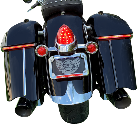 CUSTOM DYNAMICS Saddlebag Lights - Red CD-IND-SPRING-R