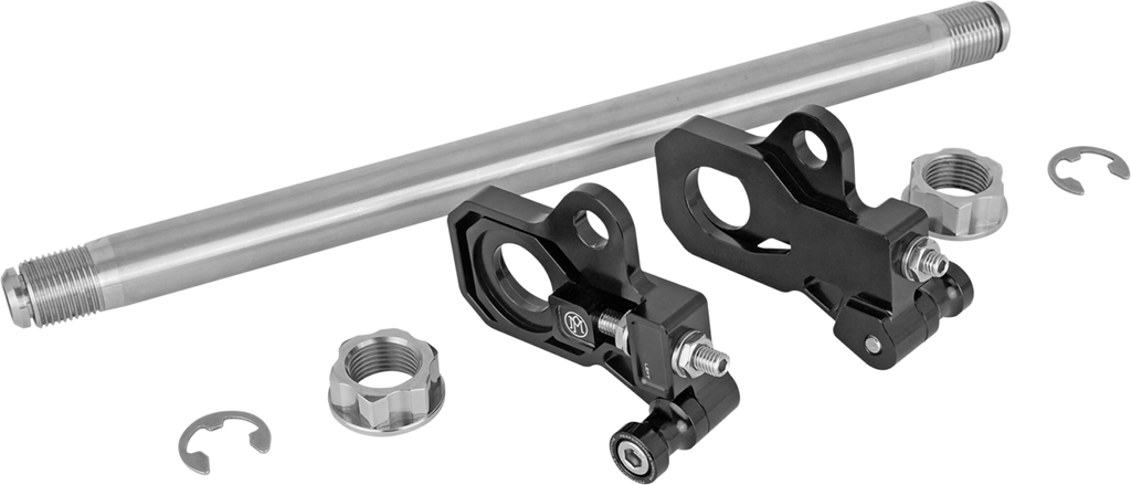 PERFORMANCE MACHINE (PM) Axle Adjuster Kit - Black - Rear 0117-0028M-B
