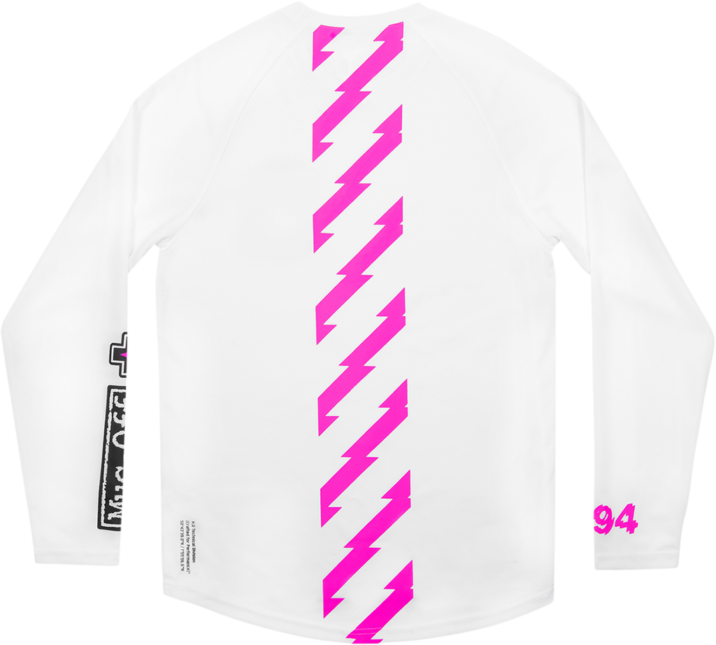 MUC-OFF USA Riders Long-Sleeve Jersey - White - Small 20487