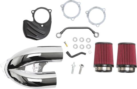 S&S CYCLE Tuned Induction Air Cleaner Kit - Chrome 170-0566A
