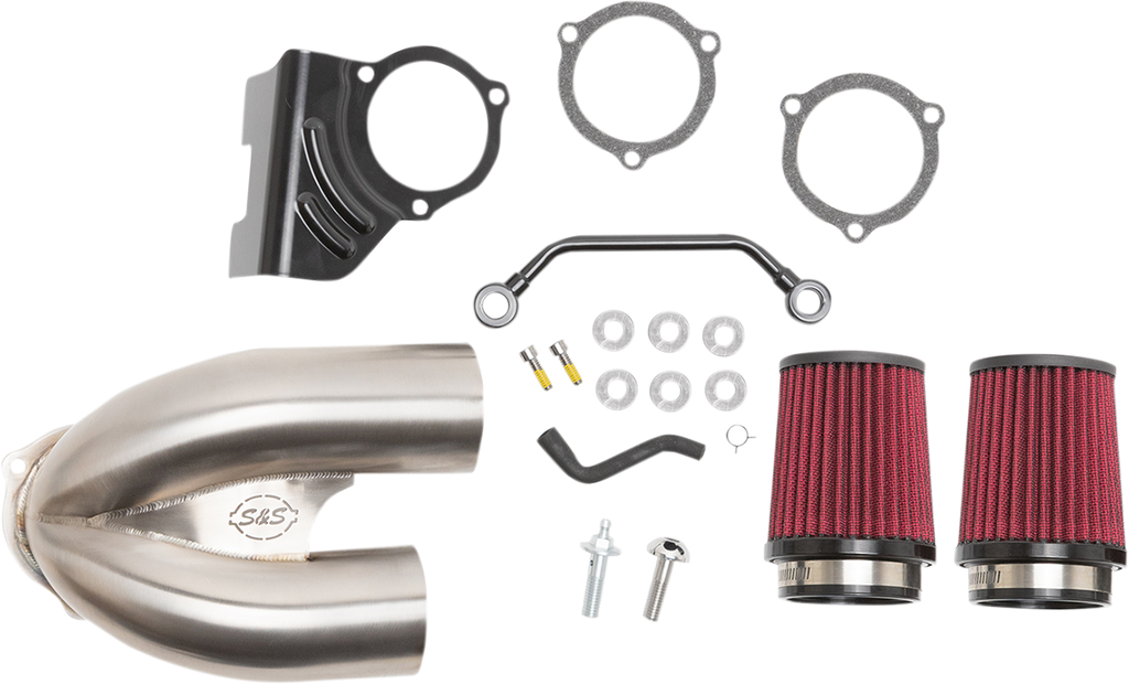 S&S CYCLE Tuned Induction Air Cleaner Kit - Stainless Steel 170-0635A