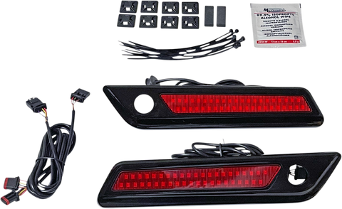CUSTOM DYNAMICS Latch Light - Saddlebag - Dual Color - Red - Black CD-SBL-DC4-RB