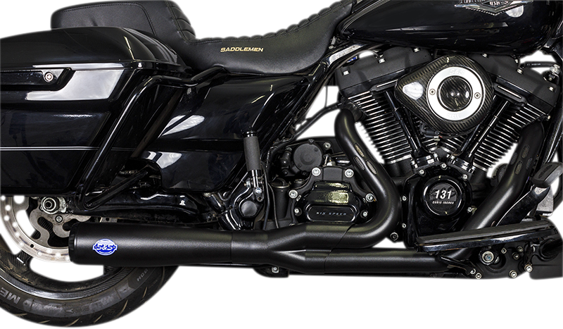 S&S CYCLE Diamondback 2-1 Race Only Exhaust System - Guardian Black 550-1028