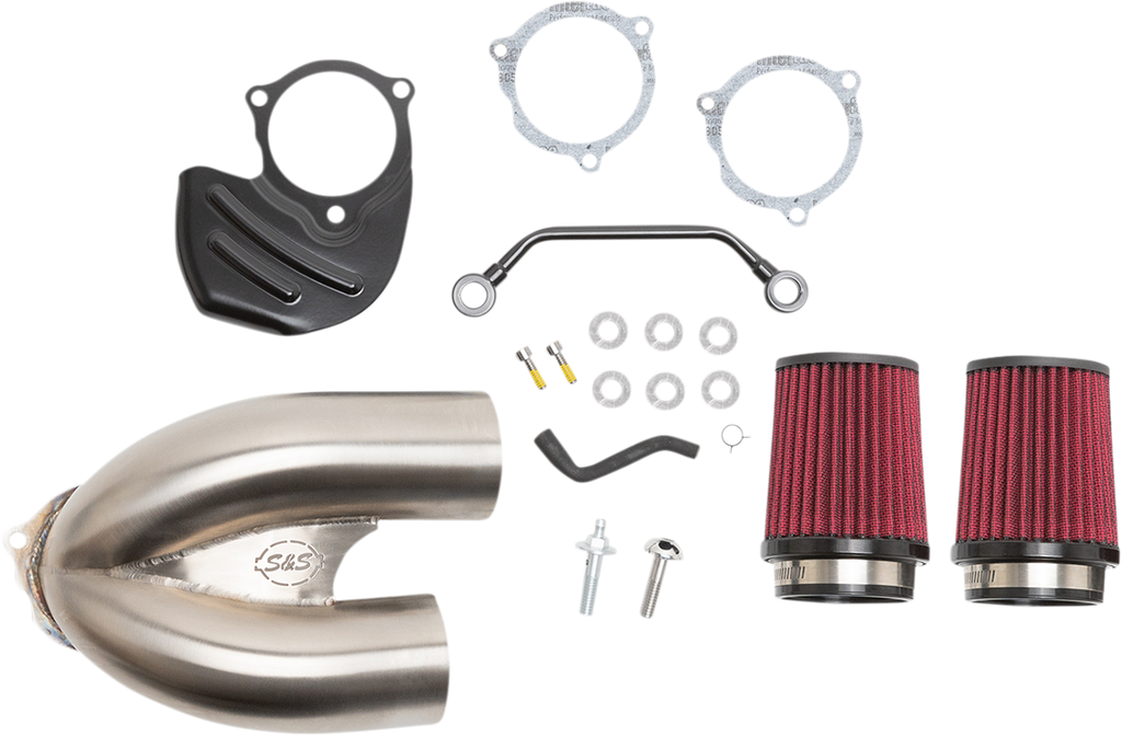 S&S CYCLE Tuned Induction Air Cleaner Kit - Stainless Steel 170-0565A