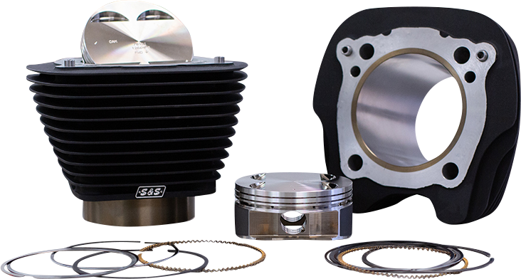S&S CYCLE 129" Big Bore Cylinder Kit - Black - M8 910-0844