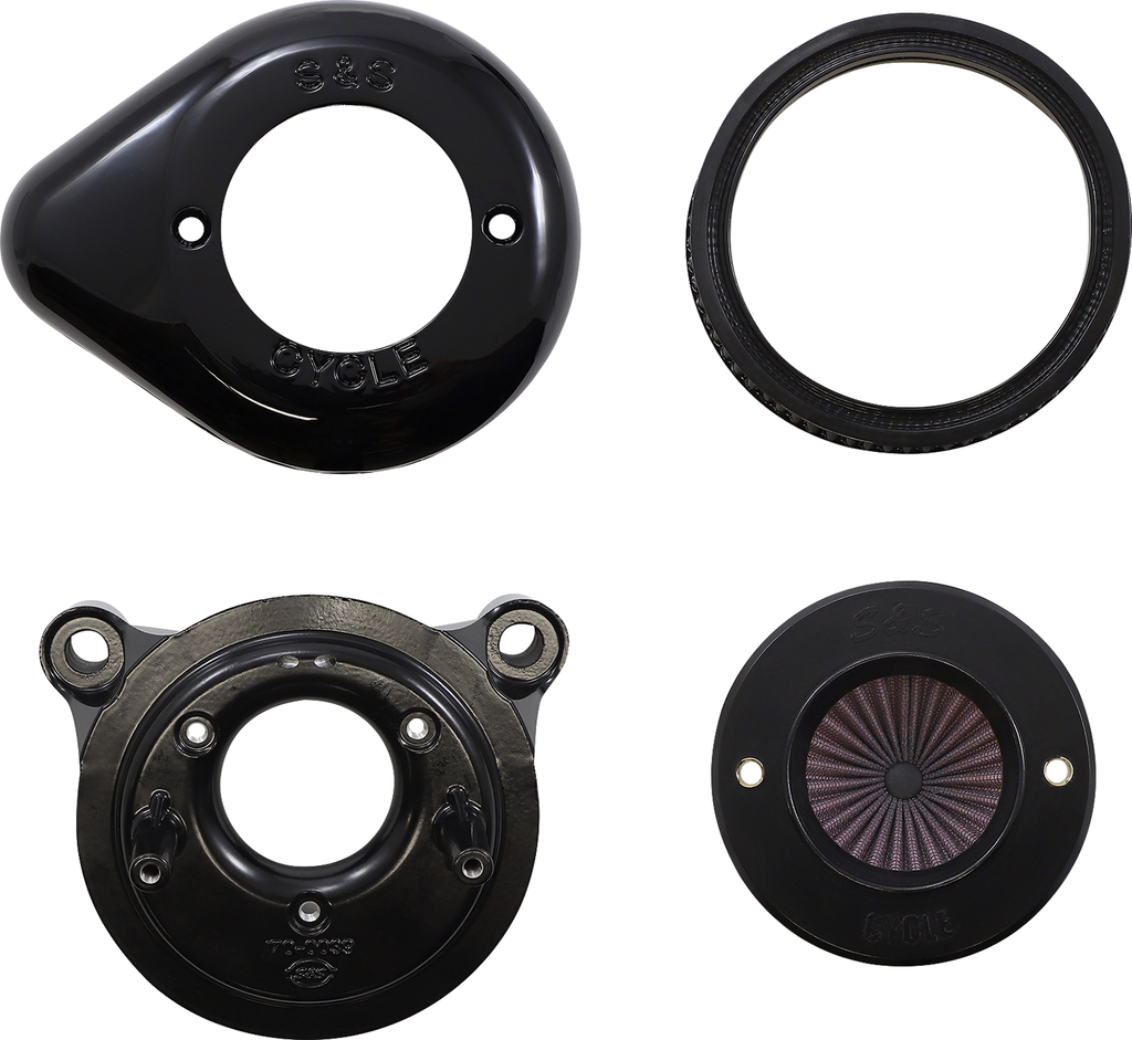 S&S CYCLE Air Stinger Stealth Air Cleaner Kit - Black 170-0720A