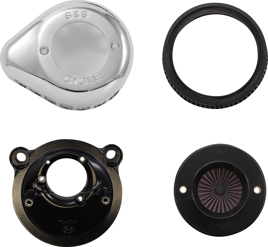 S&S CYCLE Air Stinger Stealth Air Cleaner Kit - Black 170-0725A