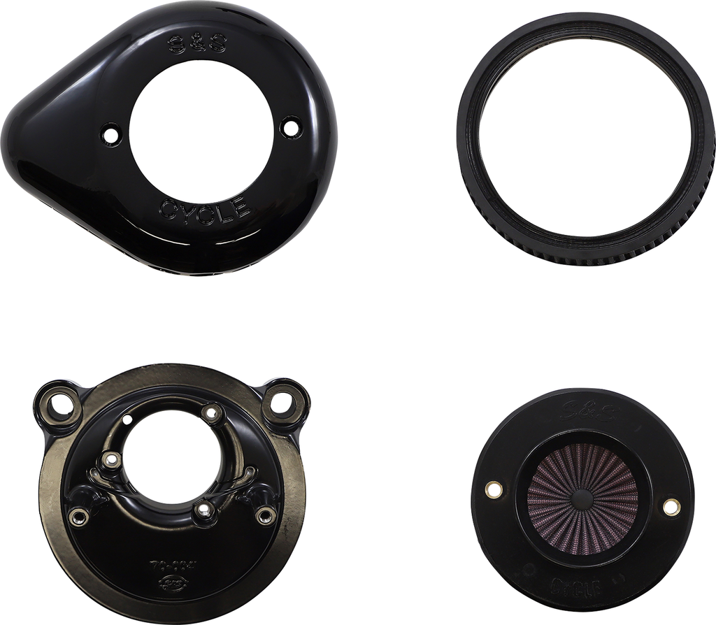 S&S CYCLE Air Stinger Stealth Air Cleaner Kit - Black 170-0726A
