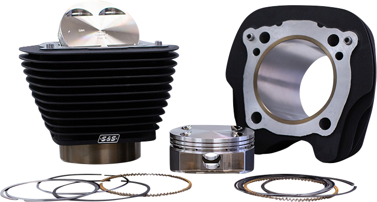 S&S CYCLE 132" Big Bore Cylinder Kit - Black - M8 910-0846