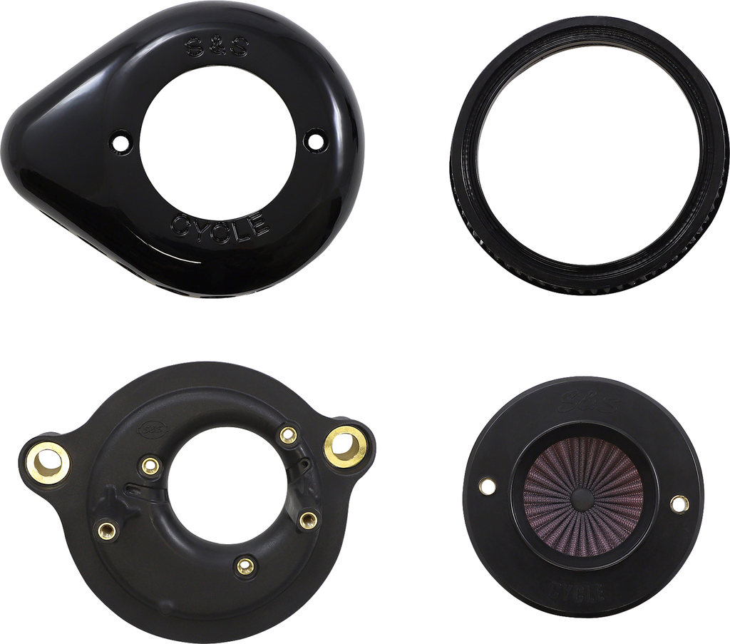 S&S CYCLE Air Stinger Stealth Air Cleaner Kit - Black 170-0718A