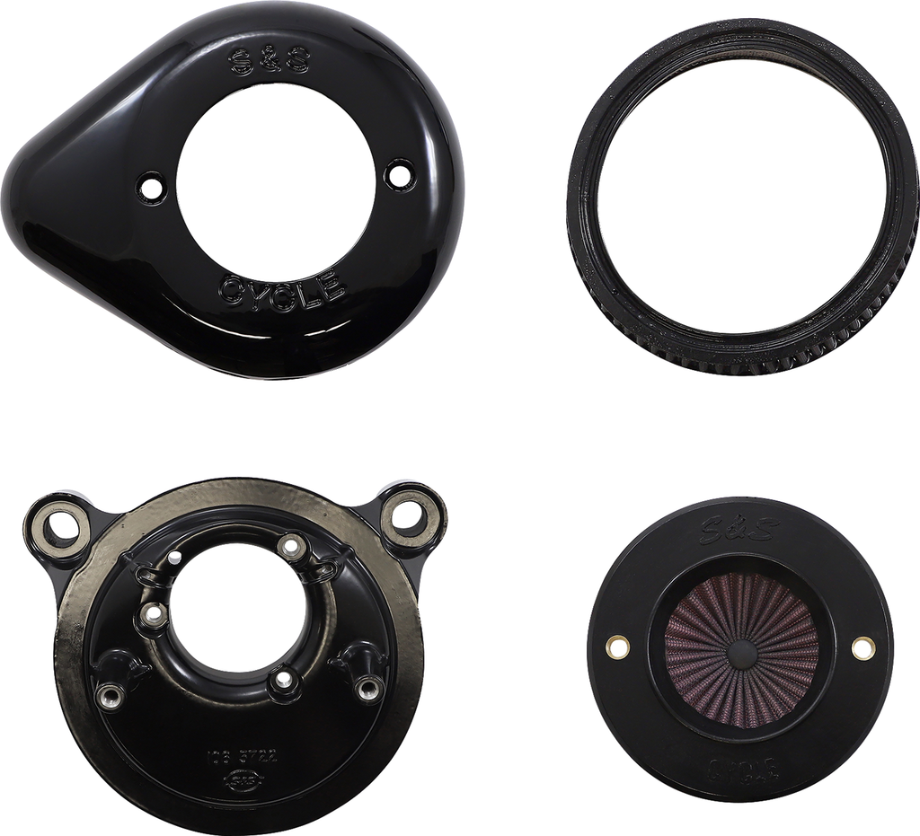 S&S CYCLE Air Stinger Stealth Air Cleaner Kit - Black 170-0722A