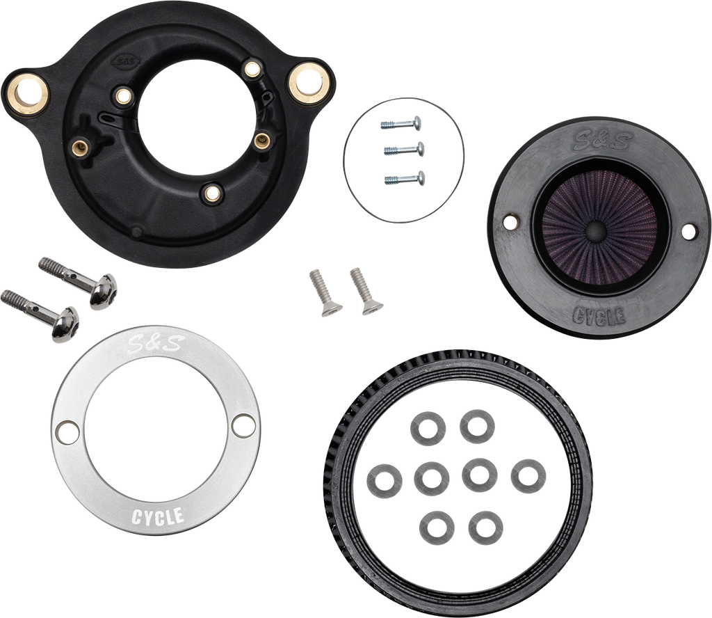 S&S CYCLE Air Stinger Stealth Air Cleaner Kit - Chrome Ring 170-0714A