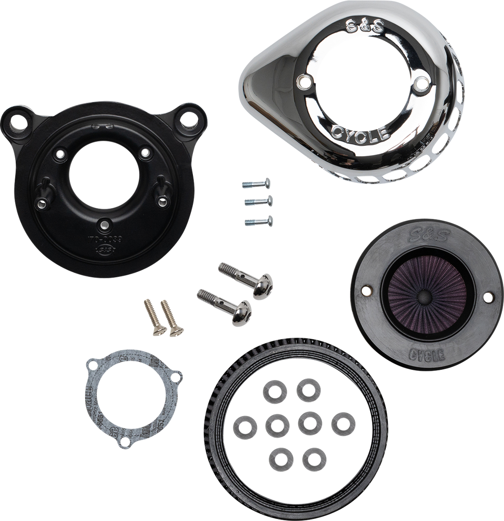 S&S CYCLE Air Stinger Stealth Air Cleaner Kit - Chrome 170-0719A