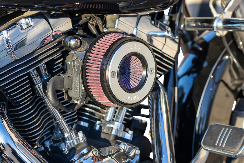 S&S CYCLE Air Stinger Stealth Air Cleaner Kit - Chrome Ring 170-0715A