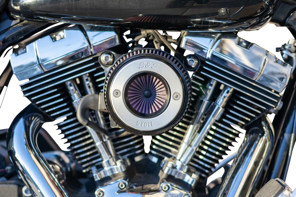 S&S CYCLE Air Stinger Stealth Air Cleaner Kit - Chrome Ring 170-0715A
